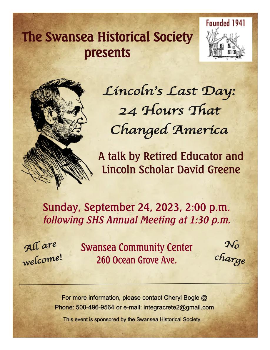 Lincoln's Last Day Talk